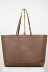 Brown tote bag on a white background