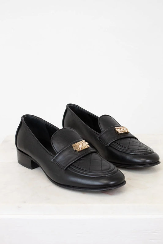 Quilted CC Logo Loafers