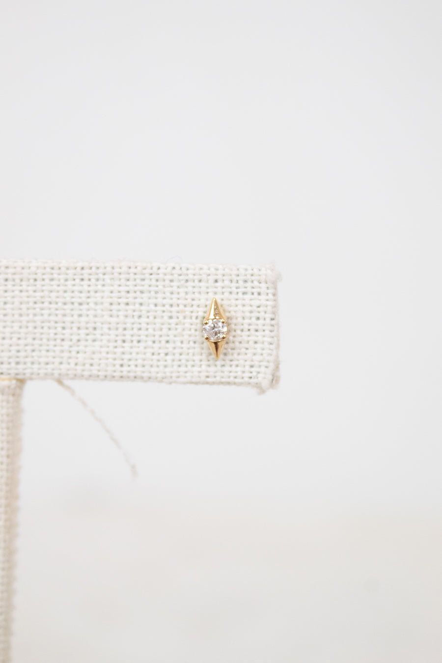 Gold with center diamond stud earrings