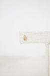 Gold with center diamond stud earrings