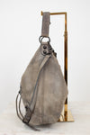 Gray shoulder bag on a white background