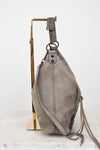 Gray shoulder bag on a white background