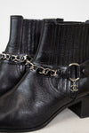 Chanel Chain and Leather Moto Boot