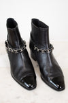 Chanel Chain and Leather Moto Boot