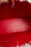 Red handbag  interior.