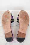 Bottom view of shoe that shoes bottom soles
