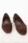 Brown suede ballet flats
