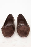 Brown suede ballet flats