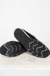 Black rubber sole with star pattern on a white background