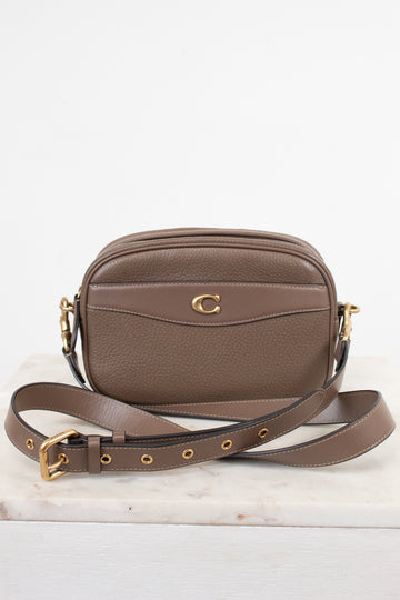 Coach Taupe Restored Camera Bag