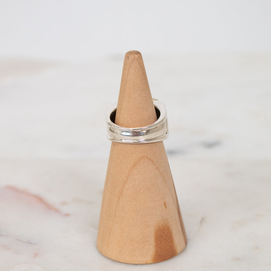 Back view of silver ring
