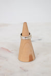 Back view of silver ring