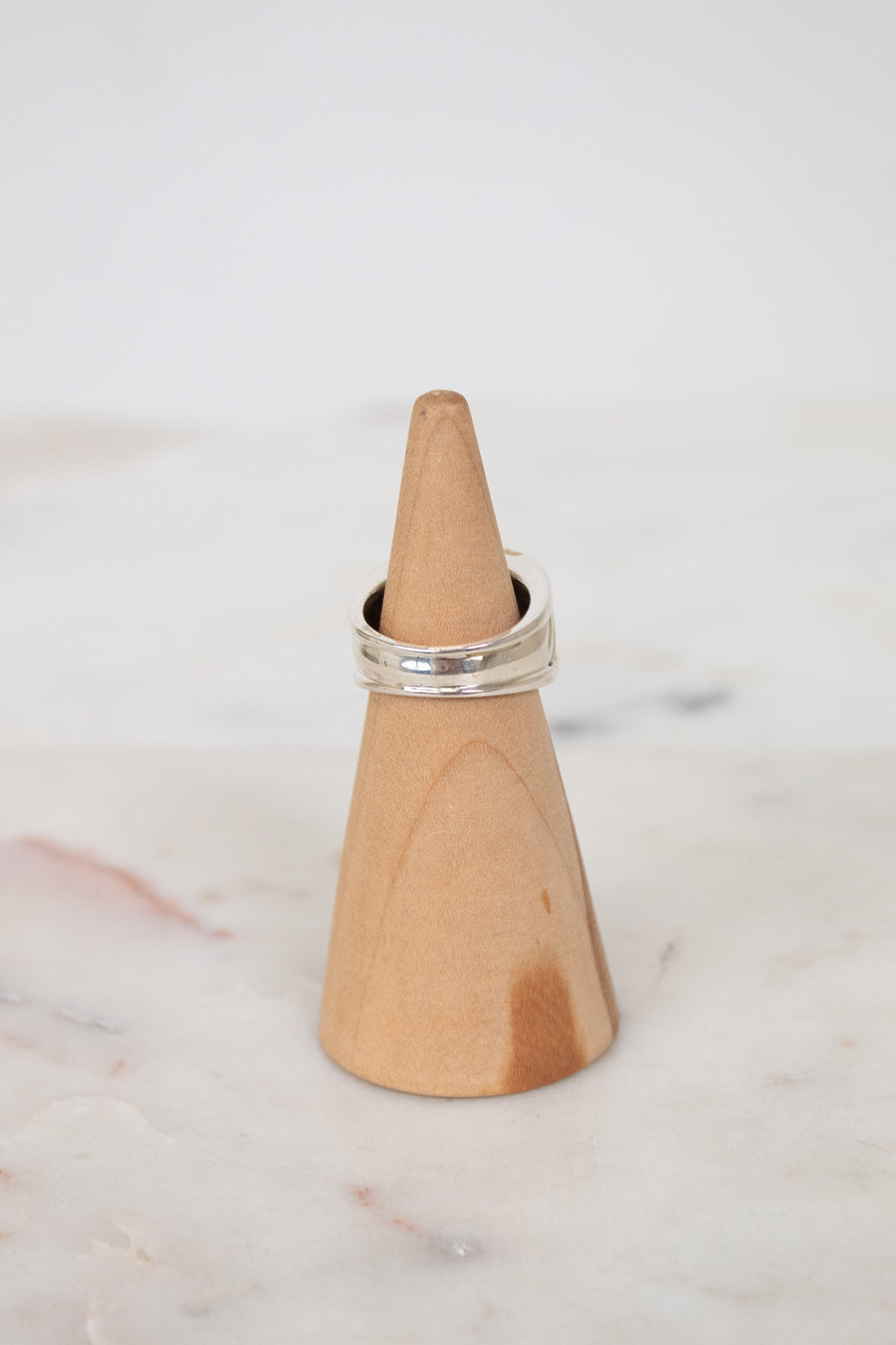 Back view of silver ring
