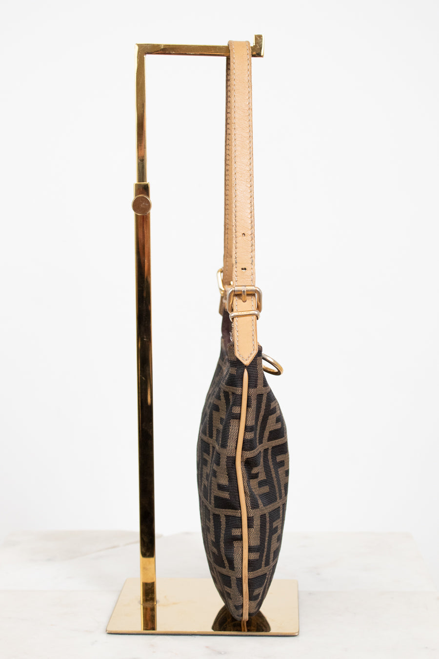 Decorative object with geometric pattern on a white background