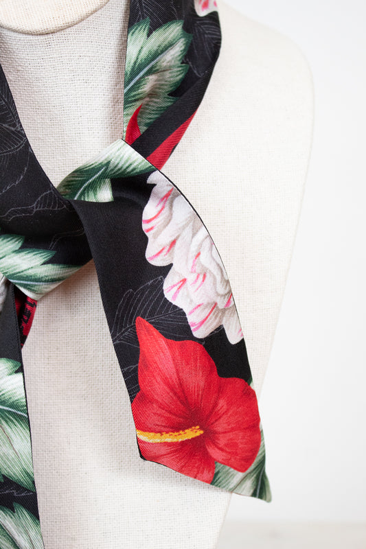 Close up of flower on scarf