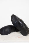Black shoes on a white background