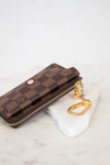 Louis Vuitton Damier Ebene Recto Verso Rose Ballerine Card Holder