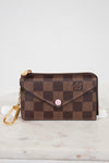 Louis Vuitton Damier Ebene Recto Verso Rose Ballerine Card Holder