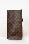 Brown Louis Vuitton monogram bag on a white background