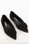 Manolo Blahnik Maysale Buckle Ballerina Flats