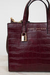 Marc Jacobs Maroon Croc Mini Grind Tote Bag