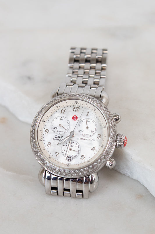 Michele CSX 36 Diamond Chronograph Watch