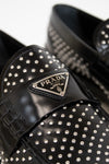 Prada Studded Spazzolato Loafer