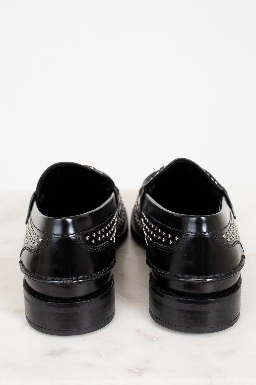 Prada Studded Spazzolato Loafer – Otra Vez Couture Consignment