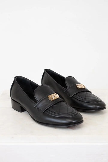 Quilted CC Logo Loafers