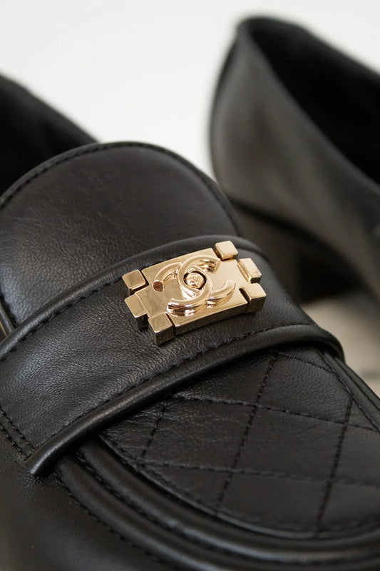 Quilted CC Logo Loafers