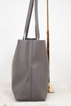 Gray tote bag on a white background