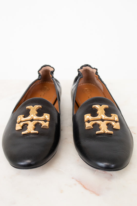 Tory Burch Black Eleanor Loafers