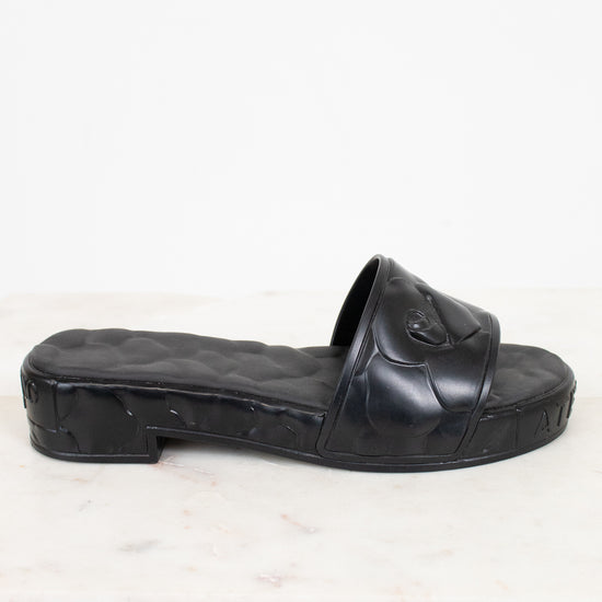 Black Valentino sandal on a white background