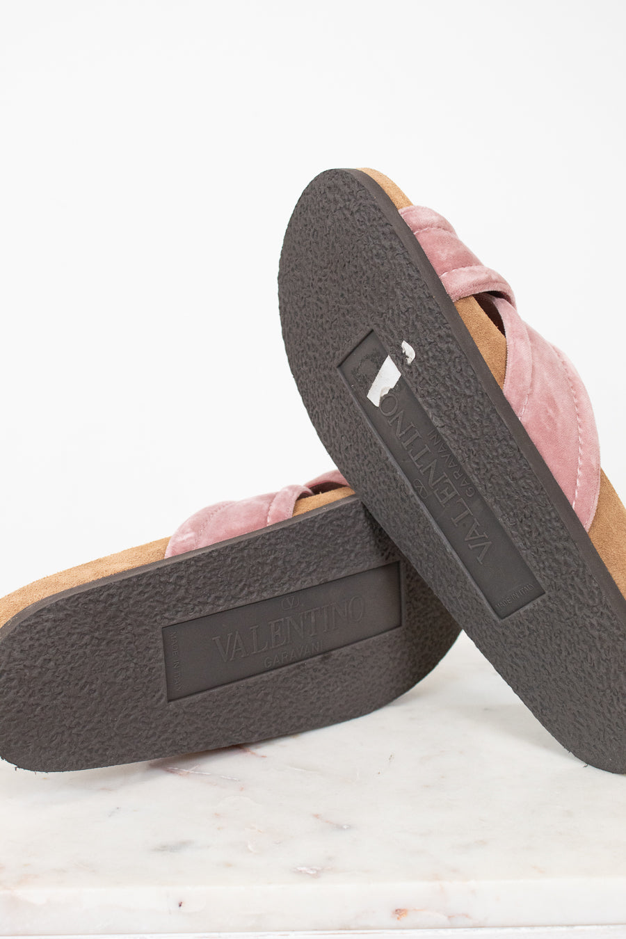 Bottom view of Valentino sandals