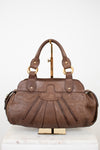 Brown handbag on a white background